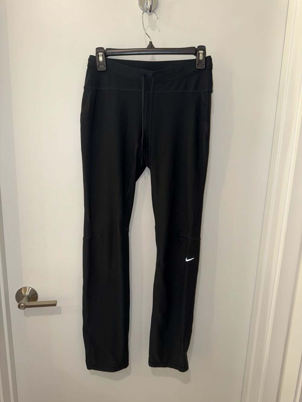 Nike Gray Athletic Pants Women S Zipped Calf Pull On Drawstring